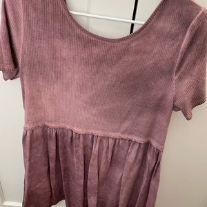 Purple Acidwash Babydoll Top